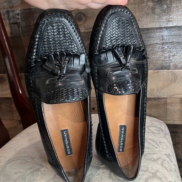 Bostonian Black Leather Tassel Loafers Shoes Size 10M - Picture 7 of 7